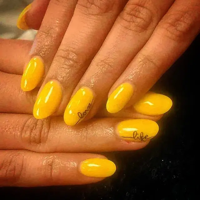 Love Life is a perfect message Nail art done in by me :)