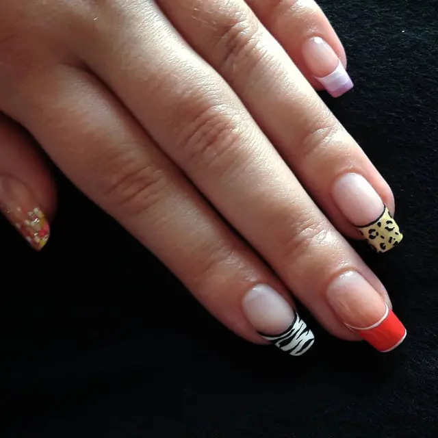 Be yourself and love your originality Different type of French manicures.