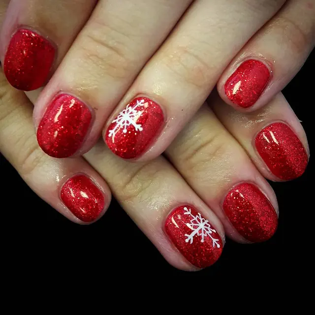 The most popular nail art for christmas this year.
