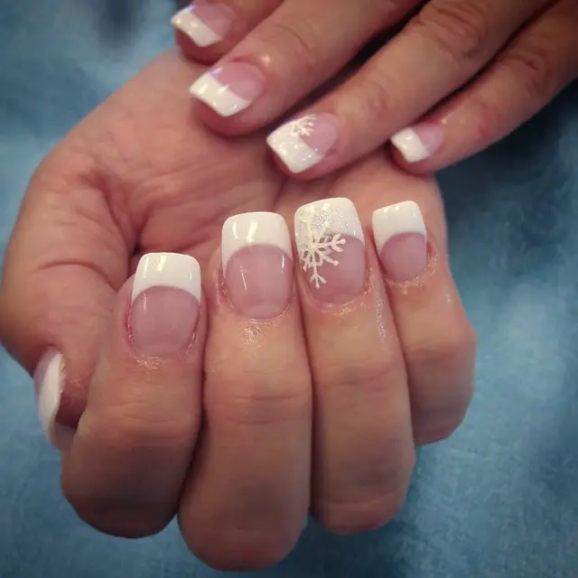 White christmas Nail art done by me in