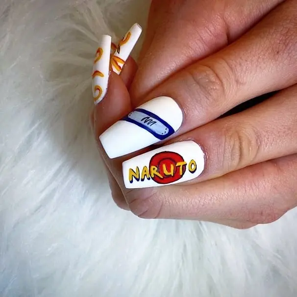 Naruto theme So happy to have done a big nail art like this, I haven't done this kind of design for a long time.