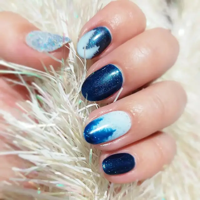 Mes ongles de fin d'année inspiré par la pose d'une cliente.