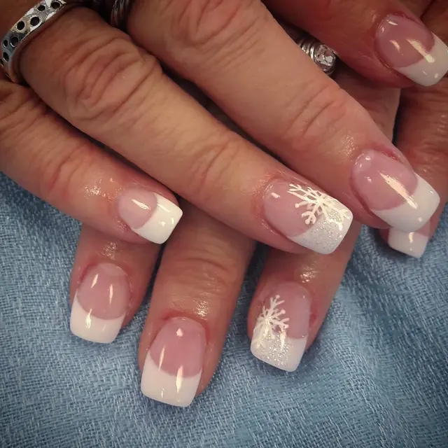 White christmas Nail art done by me in