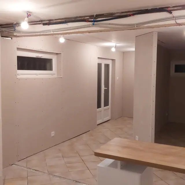 Les photos avant et pendant les travaux.