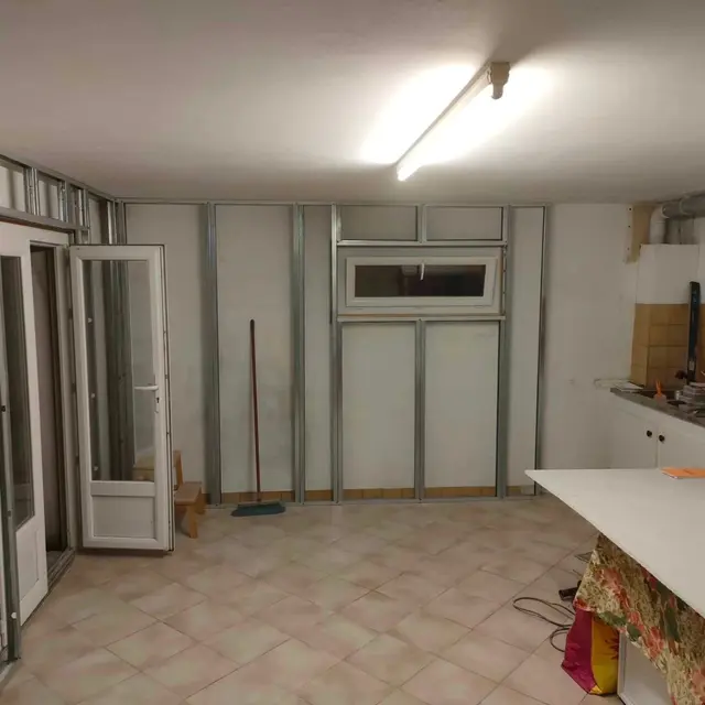 Les photos avant et pendant les travaux.