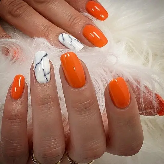 Marble with juicy nails Done by me in