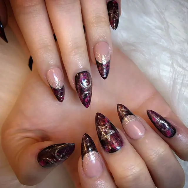 Astral nails Gel X by and art done by me in