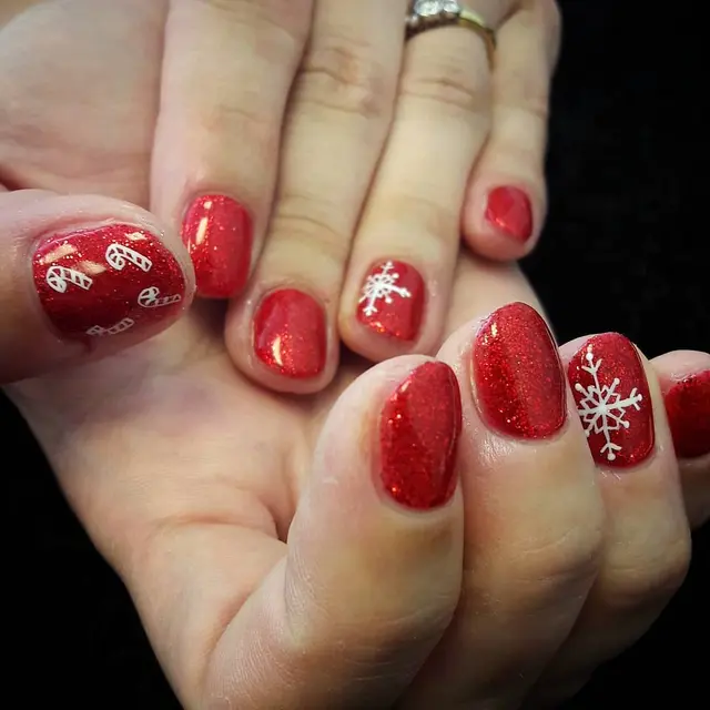 The most popular nail art for christmas this year.